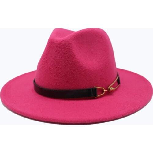 Seioum Wide Brim Autumn Female Fashion Top hat Jazz Cap Winter Fedora Hat For men Wool Hat Fashion Chapeau Femme Black Hats