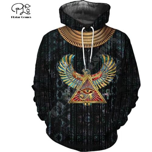 Men eye of ancient egypt horus god print 3D native Hoodie women unisex vintage Sweatshirt zipper pullover tracksuit hoody