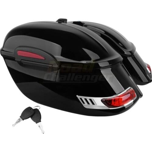 Universal Motorcycle Side Boxs Luggage Tank Tail Tool Bag Hard Case Saddle Bags 1 Pair