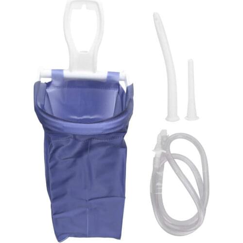 1.6L Foldable Enema Bag Kit Silicone Anal Vagin Douche Colon Irrigation Cleaning Nozzle Female Hygiene Washing Health Care