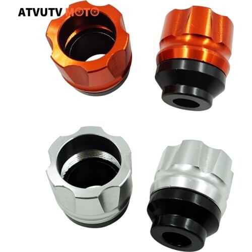 1Pair 14mm CNC Motorcycle Scooters Shock Absorption Cup Drop Front Fork Frame Sliders Crash Pad For Yamaha Honda Kawasaki
