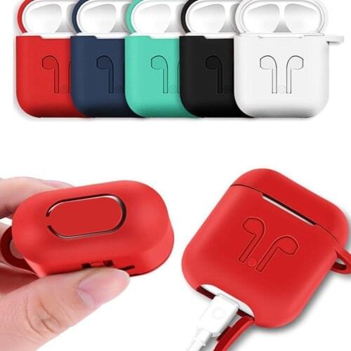 10 Colors Portable Soft Silicone Protective Cover Case Carry Bag Earphone Headphone Accessories For Apple Air Pods