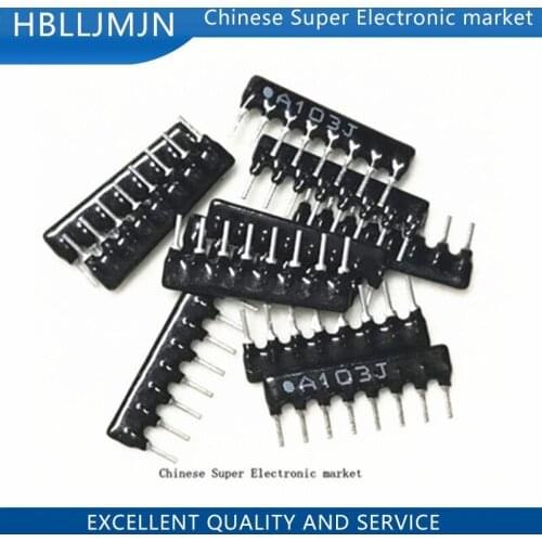 10 PCS A08-103 SIP-8 10K Ohm 8 Commoned Resistor Network Array 8 PIN 8pins