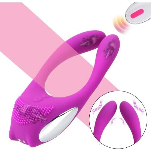 12 Speed Dual Vibration Cock Ring Vibrating Penis Ring Delay Ejaculation Sex Toys for Men Adult Products