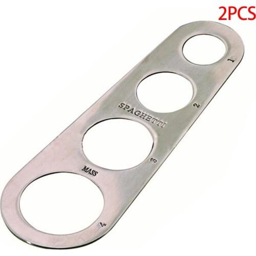 2 Pieces Stainless Steel Spaghetti Measurer Pasta Noodle Measure Cook Kitchen Cake Ruler Tapeline Free Measuring Tool