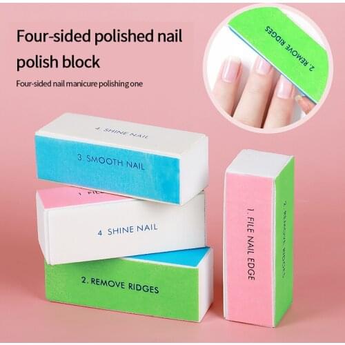 2PC/lot Nail Art Sanding File Polish Buffer Block Shiner File 4 sides Nail Art Polisher Manicure Nail File For Nail art tools
