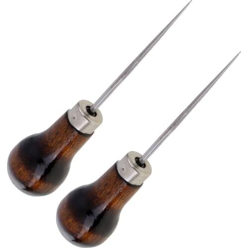 2Pcs 115mm Scratch Awl Punch Tool Pin For Sewing Stitching Leathercraft