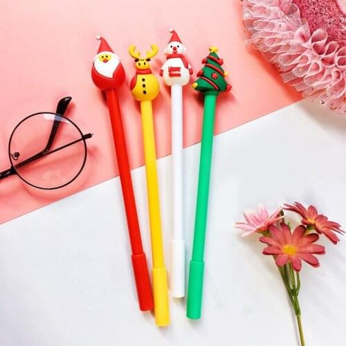 20 Pcs Neutral Pen Creative Christmas Cartoon Gel Pens Cute Student Office Stationery Prizes Wholesale Kawaii School Supplies