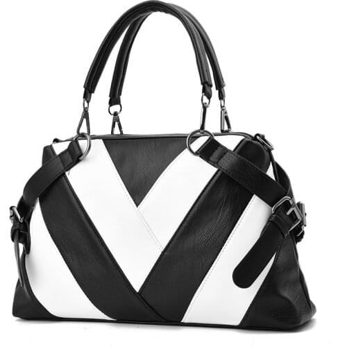 2020 European and American fashion retro high-capacity handbag Boston women bag High quality PU leather women shoulder bags