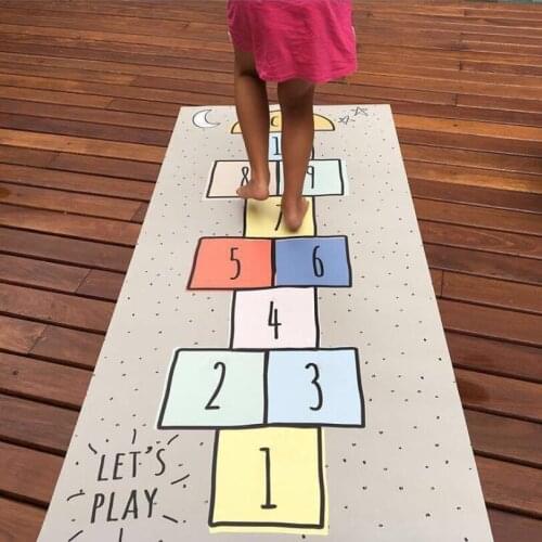 2020 Hot Sale New Styles Room Decor Photo Props Carpet Colored Digital Checkers Climbing Mat Educational Game at Home Play Home