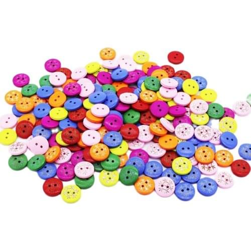 60pcs/lot Mix Color Wood Xmas Christmas Snowflake Buttons 2 Holes DIY Sewing Scrapbooking Home Accessories Tools