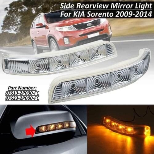 Car Rearview Side Mirror LED Turn Signal Lights Blinker Side Wing Repeater Reversing Indicator Lamp For Kia Sorento XM 2009-2014
