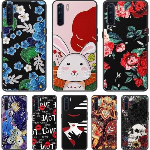 For Oppo A91 Case Rose Flowers Silicone Phone Cover For OPPO A71 Realme 5 pro Cases Soft TPU 3D Relief Funda Realme 6i Q Case