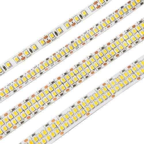 DC 12V SMD 2835 LED Strip Light 5m 600/1200/2400 LED Tape Flexible Light Strip Waterproof Ribbon Rope Light White/Warm White 5M