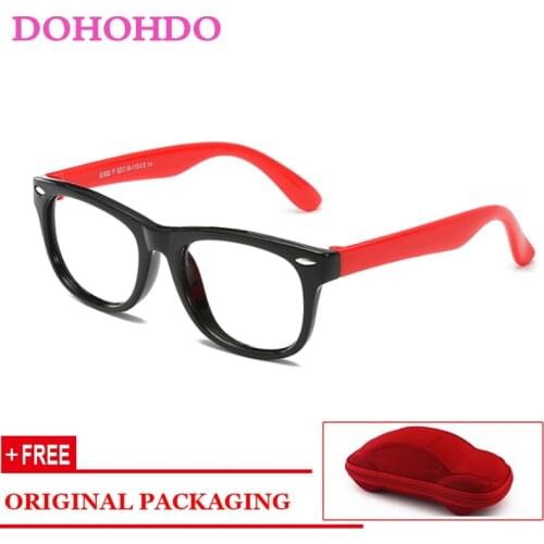 DOHOHDO Infant Kids TR90 Eyewear Frames Child Safety Eye Children Glasses With Clear Lens Soft Flexible Optic Frame For Myopia