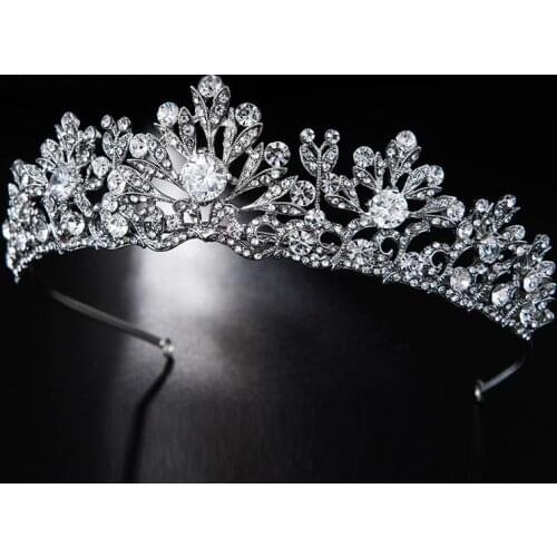 Luxury Crystal Bridal Tiaras Princess Queen Crown Women Baroque Pageant Diadem Rhinestone Girl Jewelry Wedding Hair Accessories