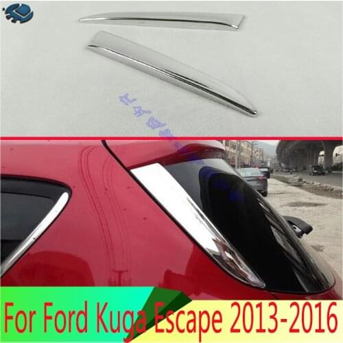 For Ford Kuga Escape 2013 2014 2015 2016 ABS Chrome Side Rear Window Spoiler Cover Trim Molding Garnish Bezel Styling