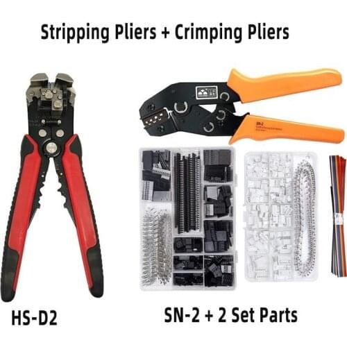 Electrical screening dupont assembly with male terminal jst combination high quality manual crimping wire stripper pliers tools