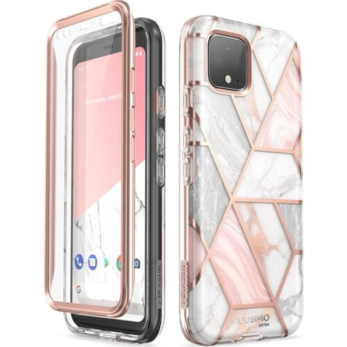For Google Pixel 4 Case 5.7 inch (2019) I-BLASON Cosmo Full-Body Glitter Marble Bumper Case Cover with Built-in Screen Protector
