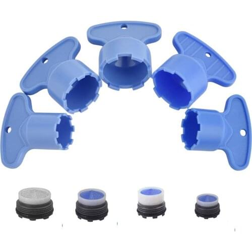 Spanner Lever Wrench Tool Cache Faucet Durable High Quality Removal Universal 6x6x6cm ABS Bule Sink Water Aerator Key