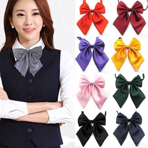 Women Tie Red Butterfly Womens Bow Tie Black Knot Female Girl Student Hotel Clerk Waitress Neck Wear Ribbon Ties green