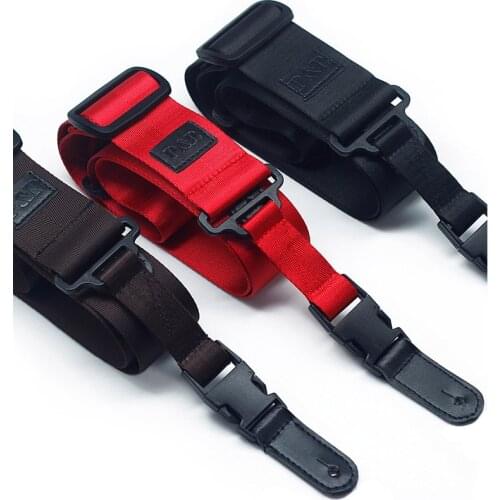 Quality Guitar Strap Bass Strap Shoulder with Leather ends weave polyester Nylon Guitarra belt Straps Adjustable