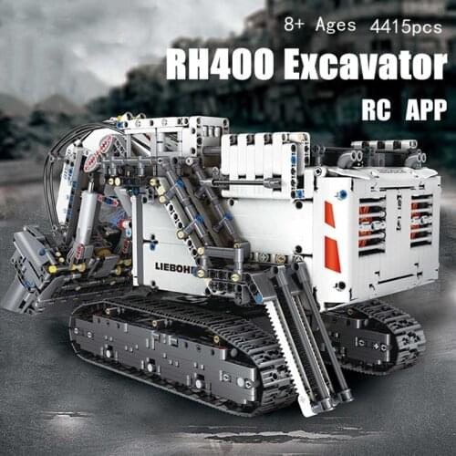 New RC APP set Electric Car 42100 Liebherred R 9800 Excavator Kids Christmas Toy Assembly Building Blocks Bricks