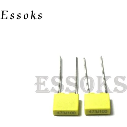 20PCS Correction capacitor 100V 47NF 100V473J 473 473J 0.047UF Pitch 5mm Polypropylene Safety Plastic Film capacitors