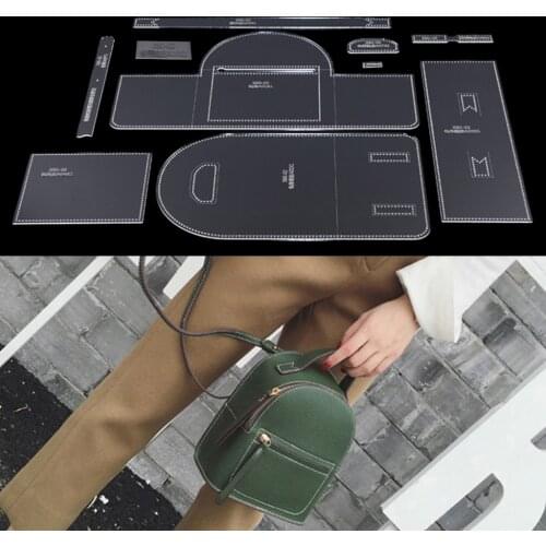 Leather Craft Backpack School Shoulder Tote Bag Pattern Stencil Template DIY