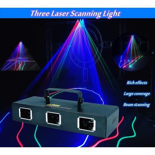 Voice-activated laser light stage lighting laser lights three lens red blue green 3 colors bar laser Projector