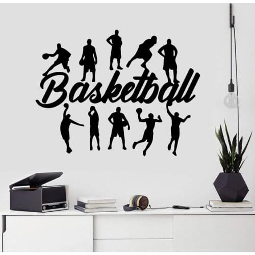 Cartoon basketball Wall Art Decal Decoration Fashion Sticker For Kids Rooms Decoration Vinyl Decals