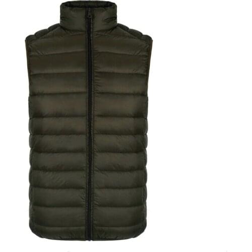 Size Plus Men Sleeveless Coat Winter Ultra Light White Duck Down Vest Male Slim Vest Mens Windproof Warm Waistcoat 2779988