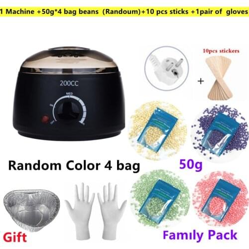 Paraffin Wax Warmer 200cc mini Wax Heater Feet Mini SPA Hand Machine Body Depilatory 1machine+100g wax beans+10pcs stickers