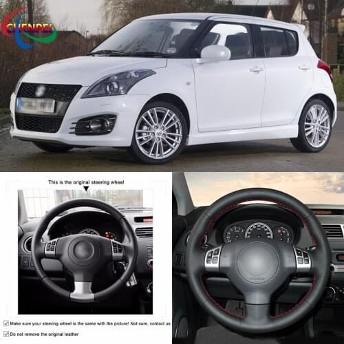 DIY Anti-Slip Wear-Resistant Steering Wheel Cover For Suzuki Swift Sport 2005-2011 Splash 2007-2015 Car Interior Accessories