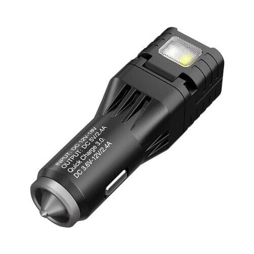 NITECORE VCL10 Multifunctional All-In-One Vehicle Gadget /QC3.0 Vehicle Charger /Glass Breaker /Emergency Light /Warning Light