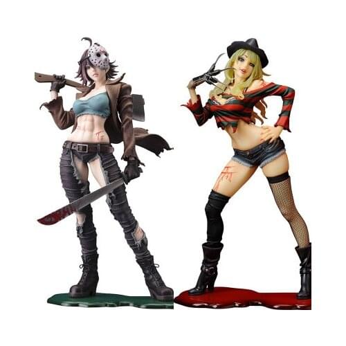 NEW hot 23cm sexy Freddy Vs Jason Female version Action figure toys doll collection Christmas gift with box