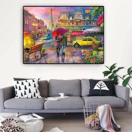 New 5D DIY Diamond Painting Lover scenery Cross Stitch Diamond Embroidery Landscape Full Round rhinestones Christmas gift TY254