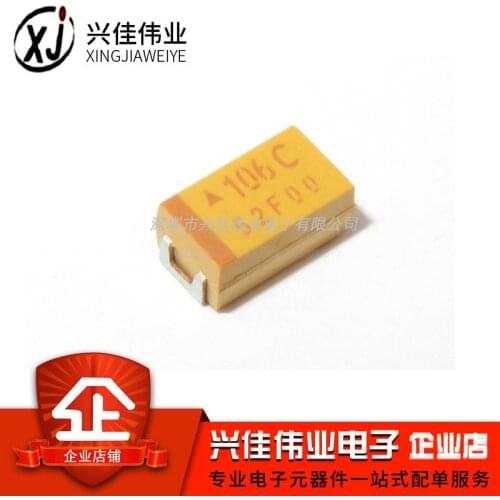 Original 20pcs/ 6032C 16V 10UF ±10% TAJC106K016RNJ Tantalum Capacitor