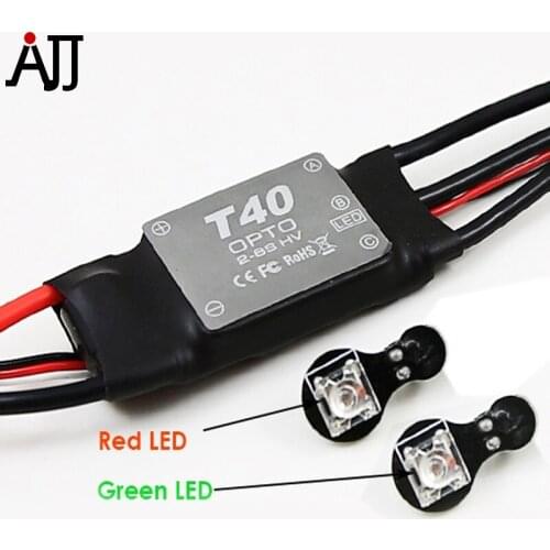 Rctimer 40A ESC SimonK Firmware OPTO with Red Green LED T40A-S 2-6S LiPo Speed Controllers