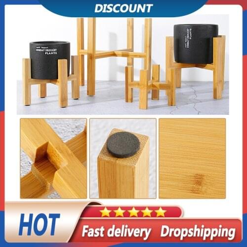 S/M/L/XL Wooden Plant Stand Durable Flower Pot Holder wooden plant stand Strong Durable natural handmade bamboo Home Decor