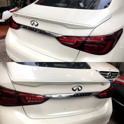 For Infiniti Q50 Q50S Spoiler 2013+ 2020 ABS Material Car Rear Wing Primer Color Rear Spoiler For Infiniti Q50L Spoiler