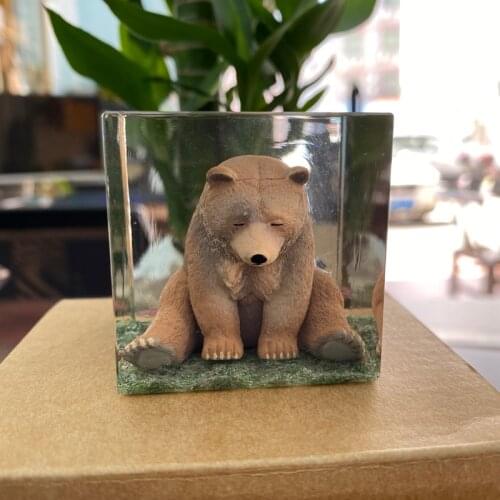 Cultural And Creative Products Handicrafts Resin Creative Gifts Sitting Serene Baby Bear Home Night Light Decoration