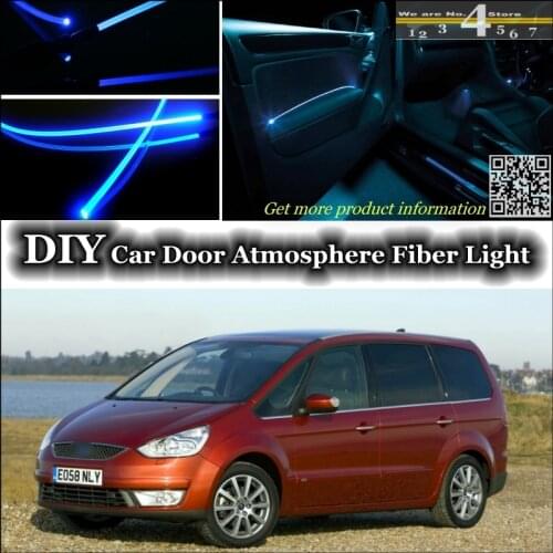 Interior Ambient Light Tuning Atmosphere Fiber Optic Band Lights For Ford Galaxy Inside Door Panel illumination (Not EL light)