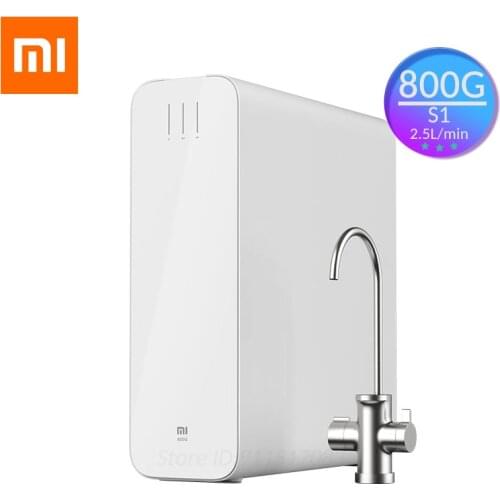 Xiaomi Mi Double Outlet Water Purifier S1 800G Tankless RO Reverse Osmosis OLED Display Faucet 5-Level Filtration APP Monitoring