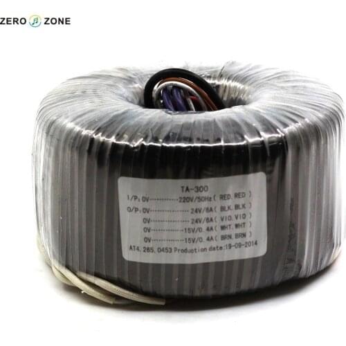 ZEROZONE TA-300 300W Toroidal Transformer 300VA Dual 24V+ Dual 15V Power Supply Transformer