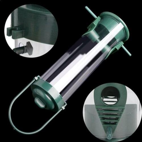 1pcs Pvc Bucket Plastic Ink Green Plastic Accessories Bird Feeder Outdoor Bird Feeder, Feeder Outdoor V3Z8