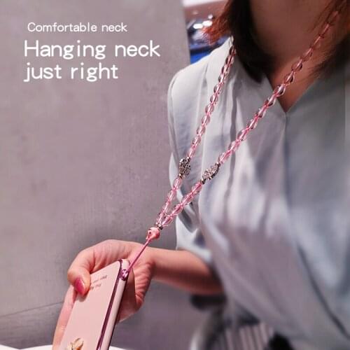 2pcs/1bag Mobile Phone Straps Hanging Rope Strap Wrist Rope Hanging Neck Rope Purple White Pink Neck Strap Anti-lost Lanyard