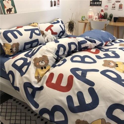 2021 Bedding Set Blue Bed Linen Set Queen King Summer Duvet Cover Set Quilt Cover Sheet Pillow case Home decor Textile