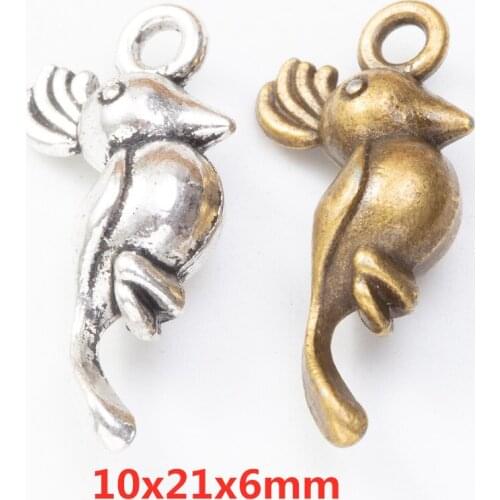 40 pieces of retro metal zinc alloy bird 1 pendant DIY handmade jewelry necklace making 8411