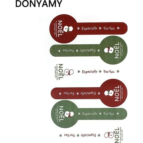 DONYAMY 60pcs Special For you Christmas Snowman Gift Package Sealing Stickers for Cookie Candy Biscuit Popcake Package